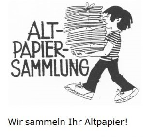 Ankündigung Altpapiersammlung am 16.10.